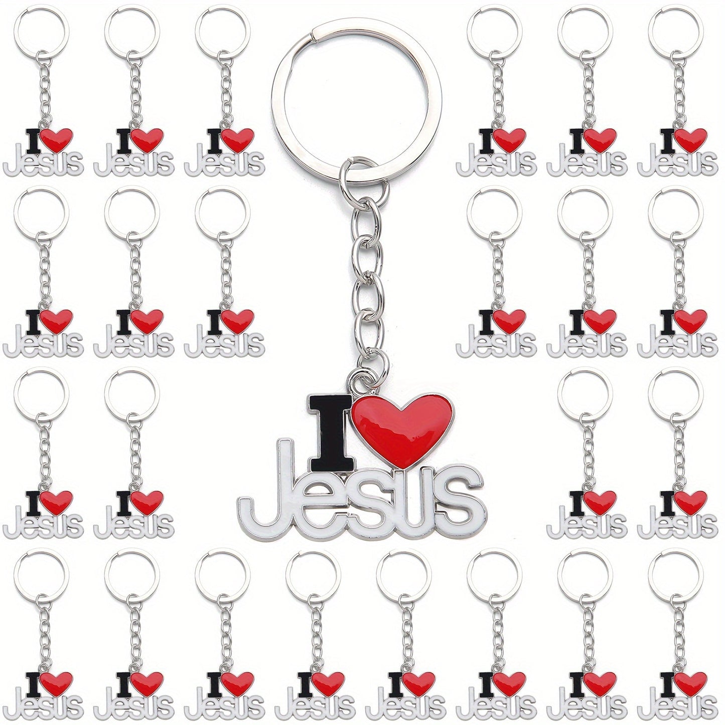 Religious Jesus Pendant Keychain - Keychain for Doors, Cars, or Prayers - Christian Easter Gift