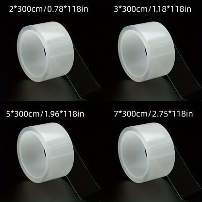 1 roll of 3.0 meter clear self-adhesive caulk strip for kitchen, bathroom, and toilet sealing.