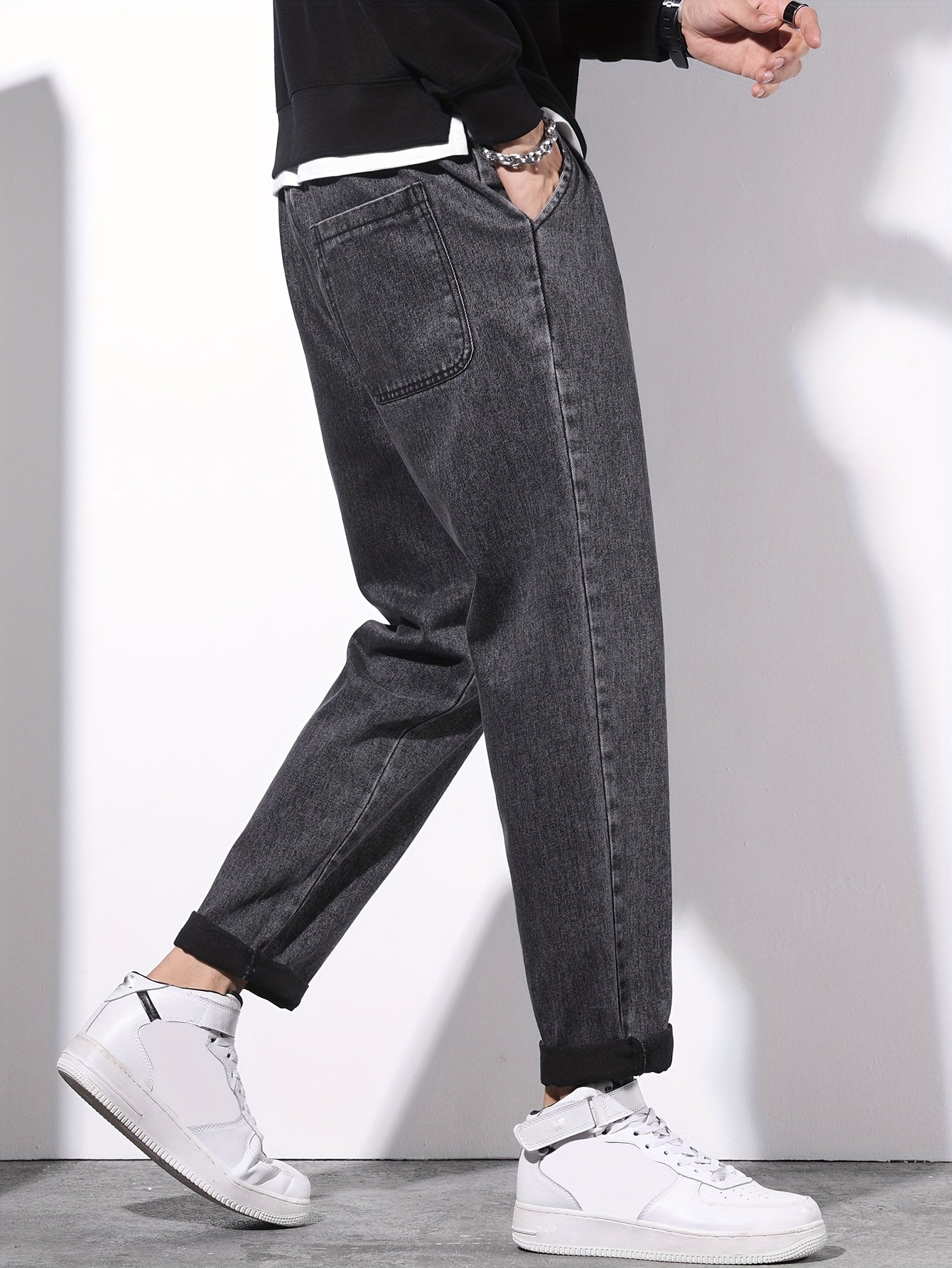 Men's Loose Fit Drawstring Denim Jeans from the Spring 2024 Collection