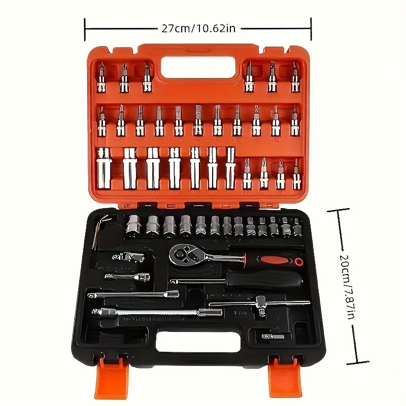 53/151 piece multi-purpose car repair tool set - durable metal accessories for DIY maintenance and everyday use