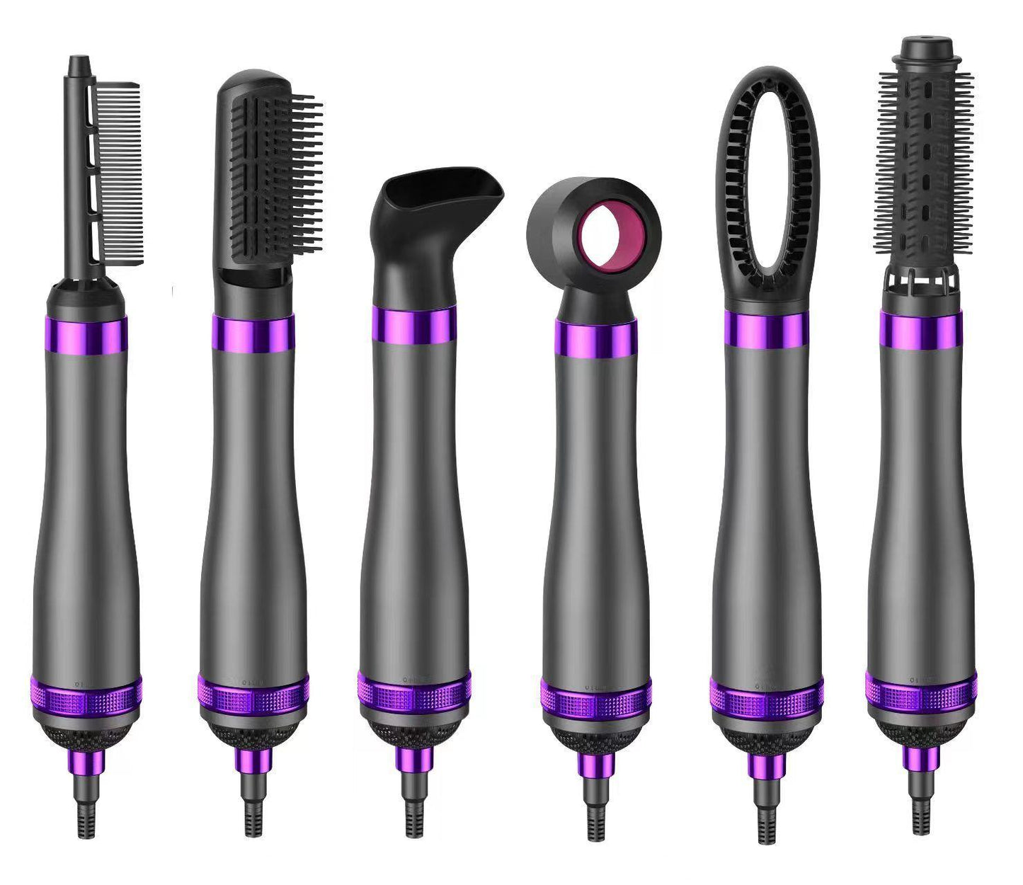 Cross-border foreign trade five-in-one electric hair dryer three-in-one hot air comb curling rod straight hair comb straight wind comb six European rules