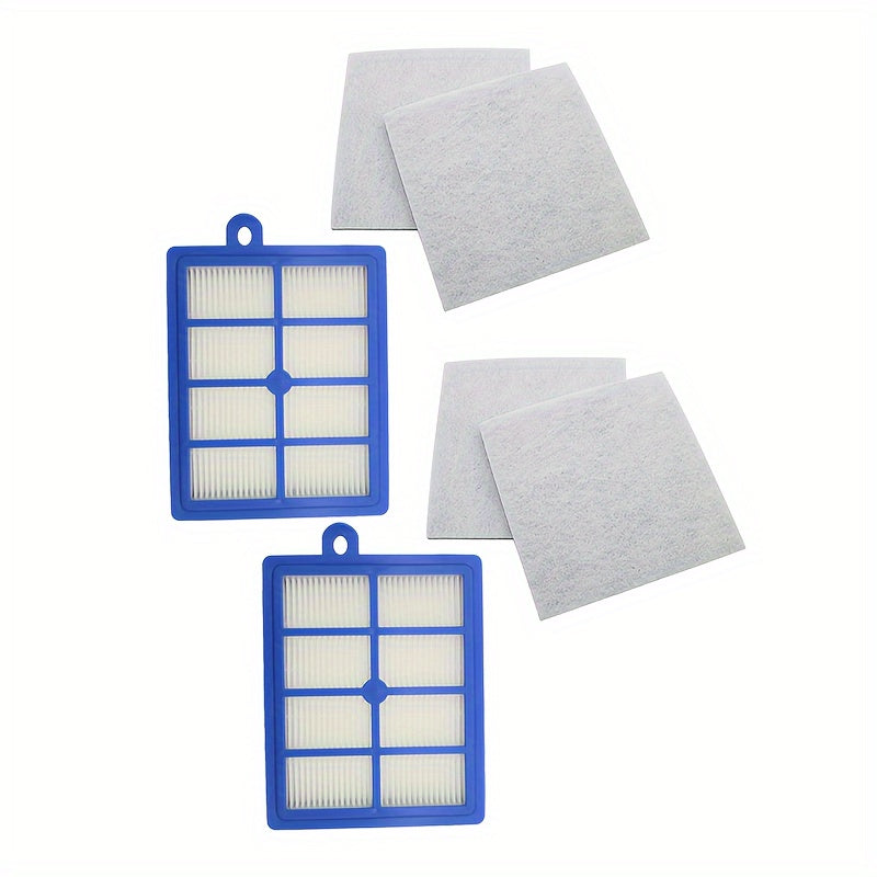 Durable Plastic Replacement Vacuum Filter Set with 4-Pack HEPA and Motor Protection Filters - Compatible with Electrolux, AEG, EFH12W, AEF12W, EL012W, FC8031 Models