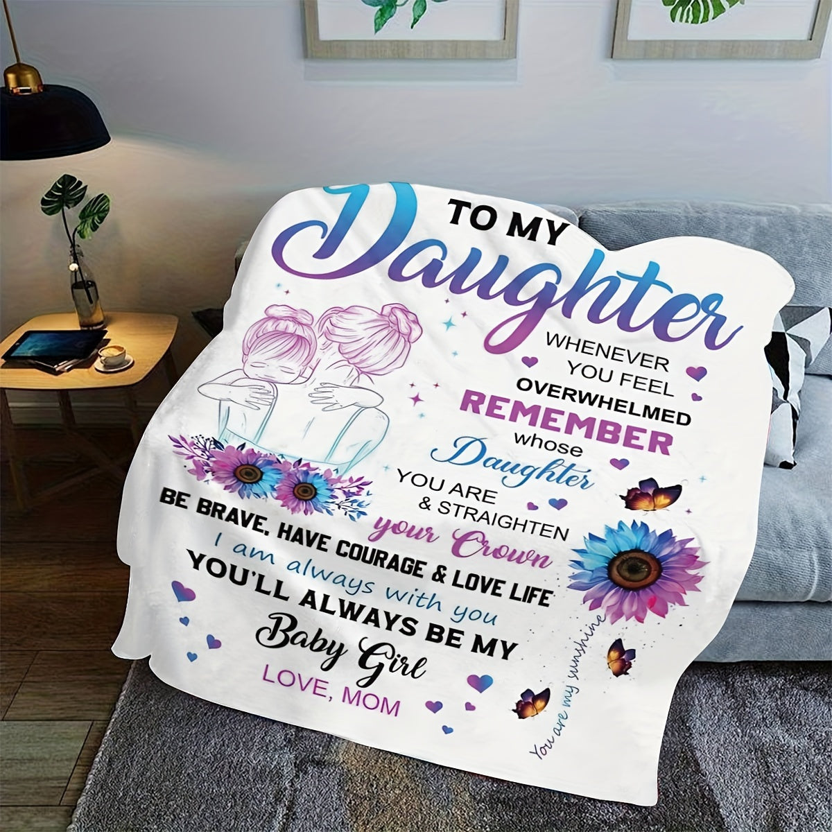 Soft, warm, and allergy-friendly flannel throw blanket for your daughter - an ideal gift for birthdays, Christmas, and Halloween. Versatile for use on the couch, bed, office, or during travel.