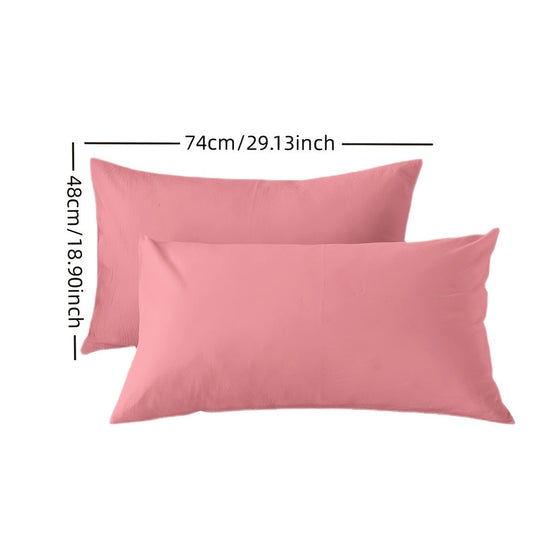 Pair of 2 Solid Color Fleece Pillowcases with Pockets, Ideal for Student Dormitories. Perfect for Bedroom or Office Decoration, Creating Holiday Atmosphere and Making a Thoughtful Gift.