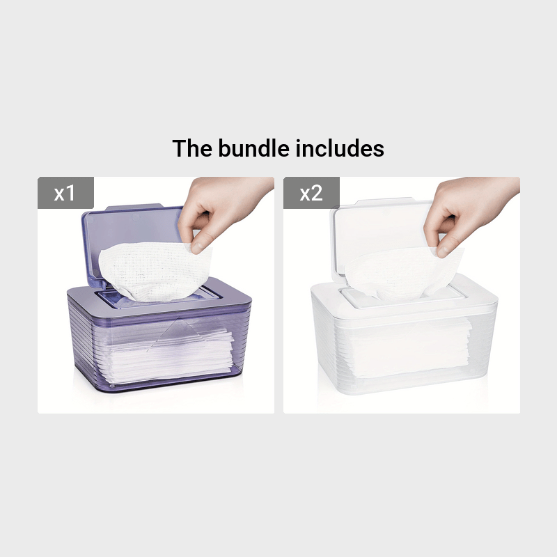 A non-slip wipe dispenser designed to keep wipes fresh and easily accessible.