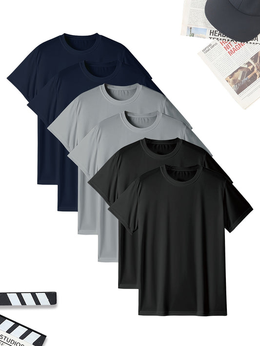 Plus size solid color t-shirts with short sleeves are perfect for summer outdoor activities.