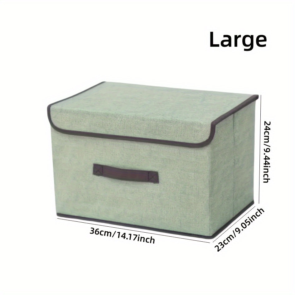 Durable, waterproof foldable storage box for dormitory, clothing, and children's items.