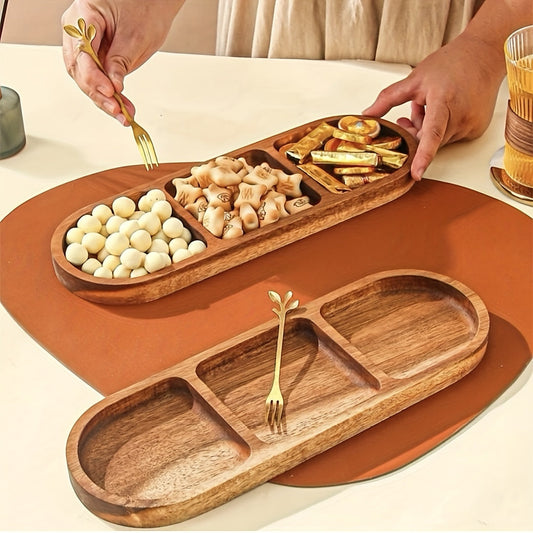 This set includes a bamboo wooden tray that is perfect for serving breakfast, tea, or desserts. It is ideal for placing milk, coffee, sushi, cakes, snacks, and fruits.