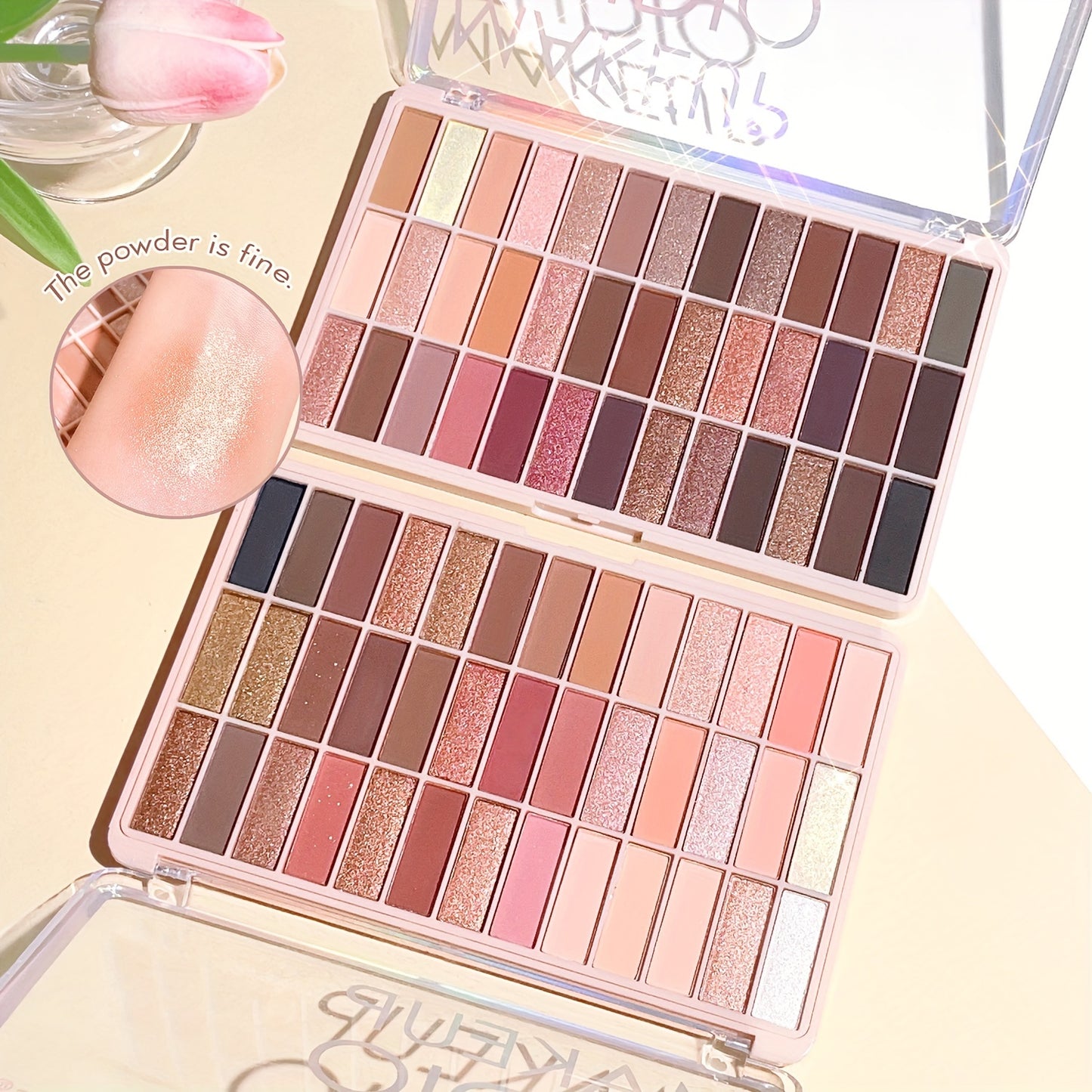 39-color Matte and Shimmering Eyeshadow Palette, Waterproof and Sweat-proof, Daily Versatile Palette.