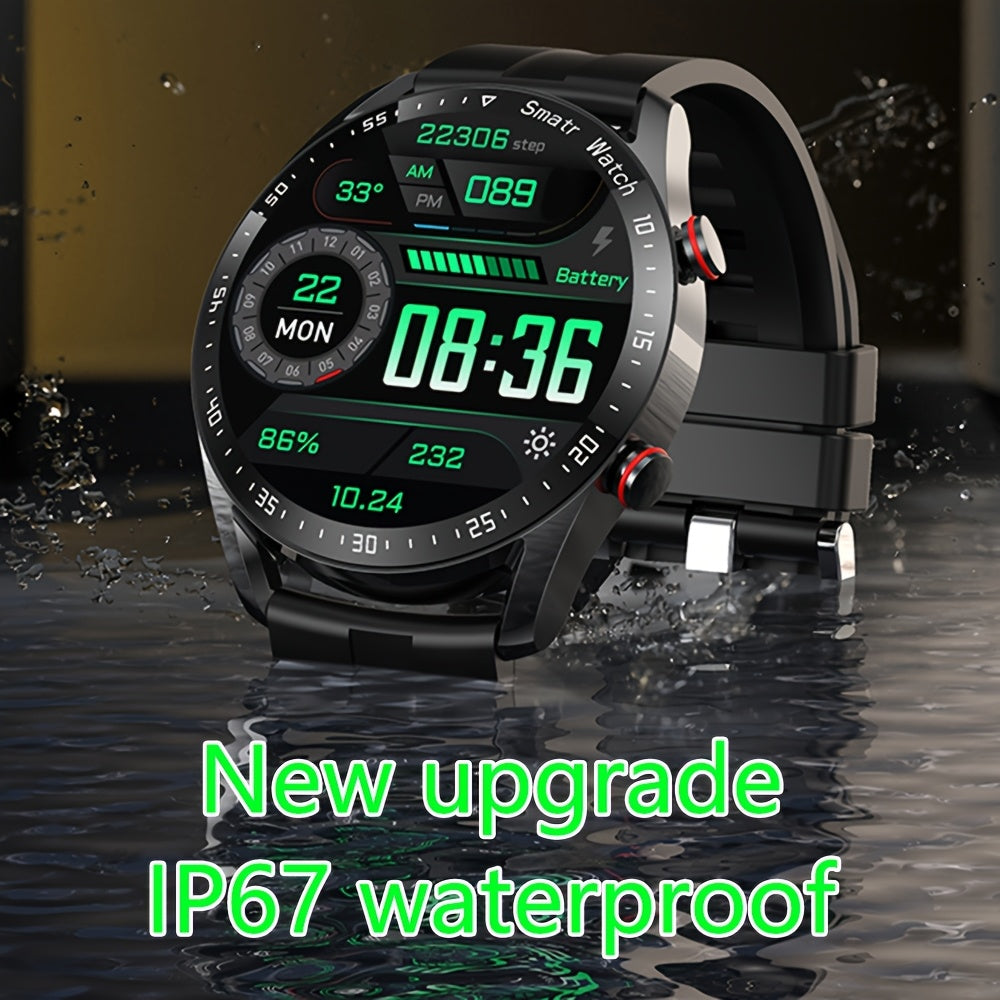 2024 Men's Wireless Smartwatch with Sports & Fitness Features, Sleep Monitoring, Step Counting, Calorie Tracking, iPhone/Android Compatibility.