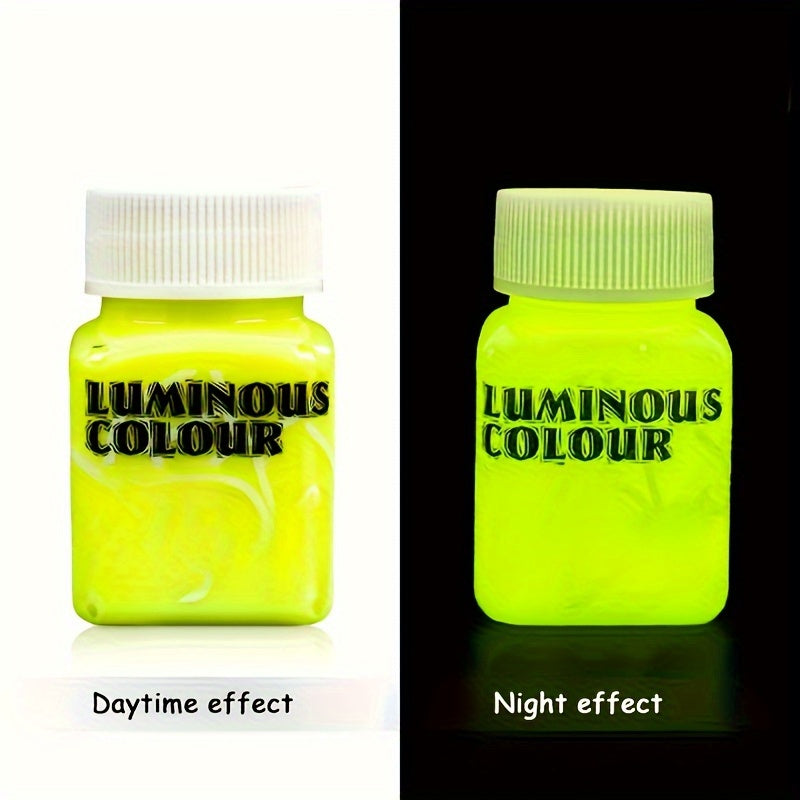 Vibrant glow-in-the-dark acrylic paint for DIY projects and crafts, 1.96oz.