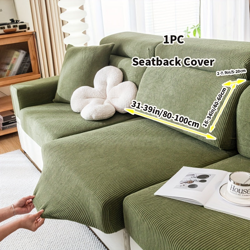 Elastic sofa slipcover in glam style, washable, durable, non-slip, all-season. Made from polyester and spandex blend for armchair to 4-seater sofas. Perfect for modern home and office decor, great Christmas gift.