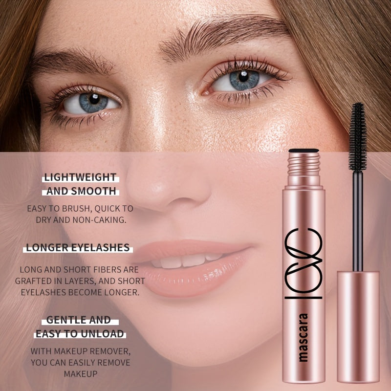 Waterproof 4D mascara in black for voluminous and lengthened lashes that is non-caking and easy to remove with makeup remover. Ideal for all skin types.