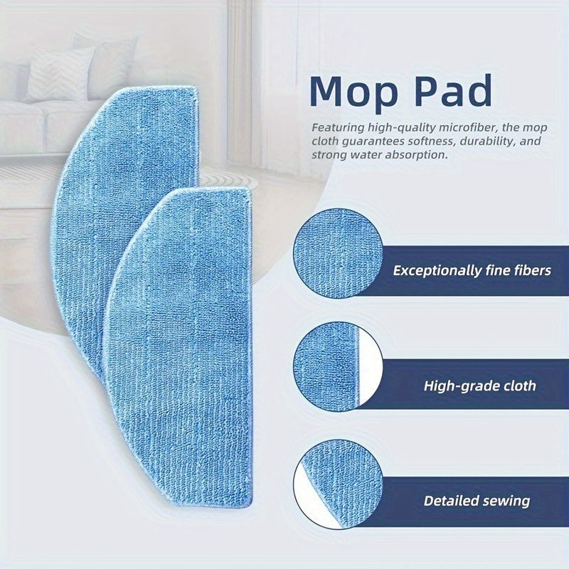 Get a pack of 6 microfiber mop cloths designed for use with Tikom G8000/G8000 Pro Robot Vacuum Cleaner. These cloths are also compatible with Honure G20 and Laresar Evol 3 models, providing high absorption for efficient floor cleaning.