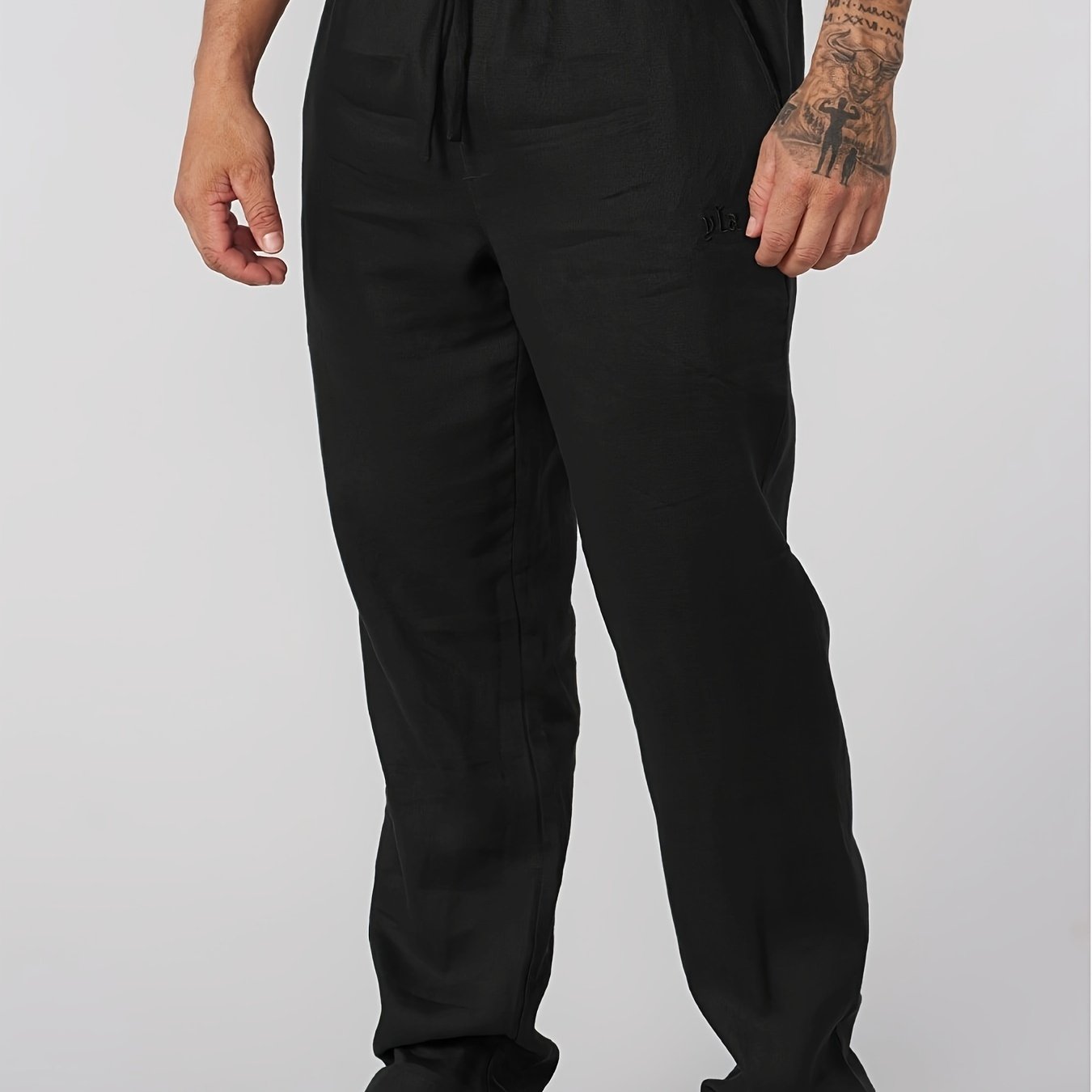 Men's breathable drawstring trousers for casual summer wear and holidays.