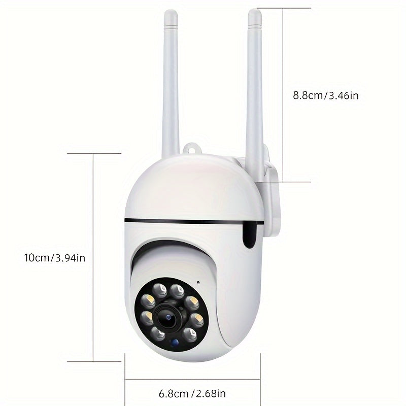 Indoor Use 1080P HD WiFi Security Camera Featuring Night Vision, Motion Detection, USB Power, App Control, 2-Way Audio, and PTZ Function