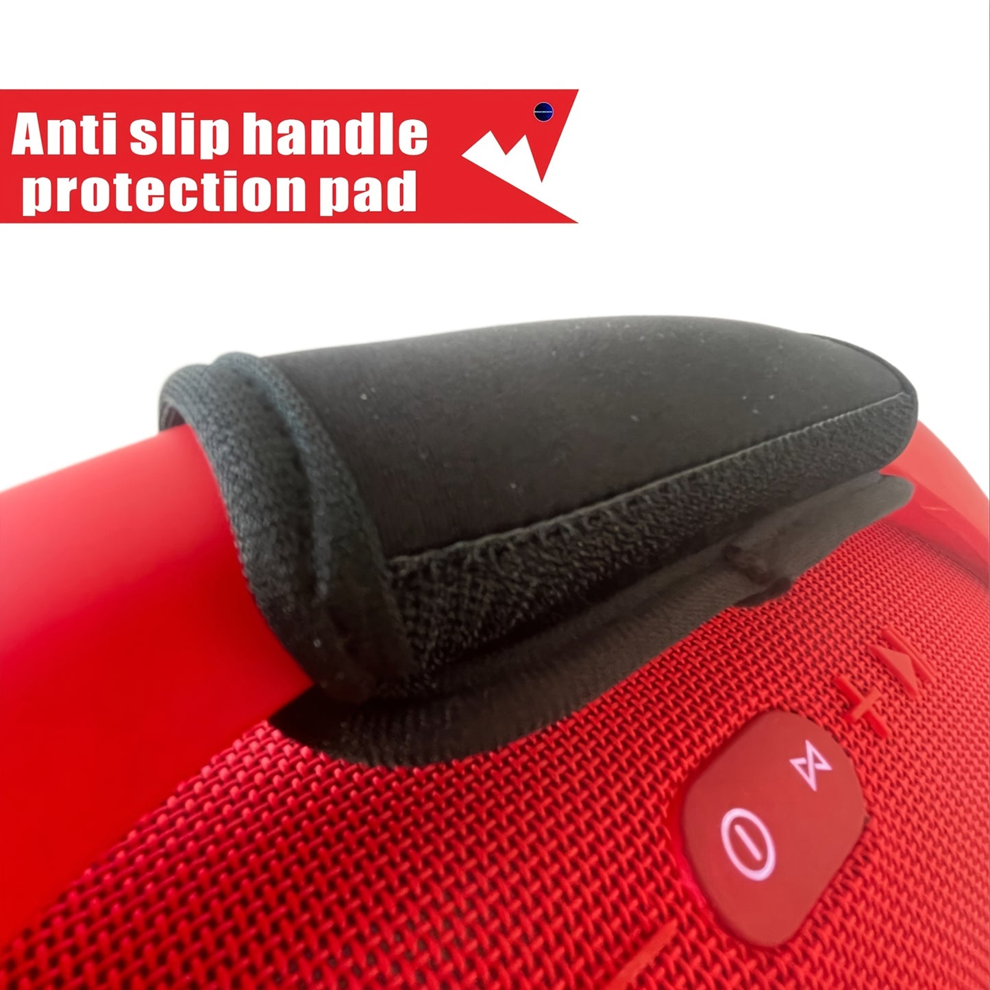 Compatible with JBL Boombox series, this black square handle cover provides an anti-slip grip and is perfect for replacement or packaging.