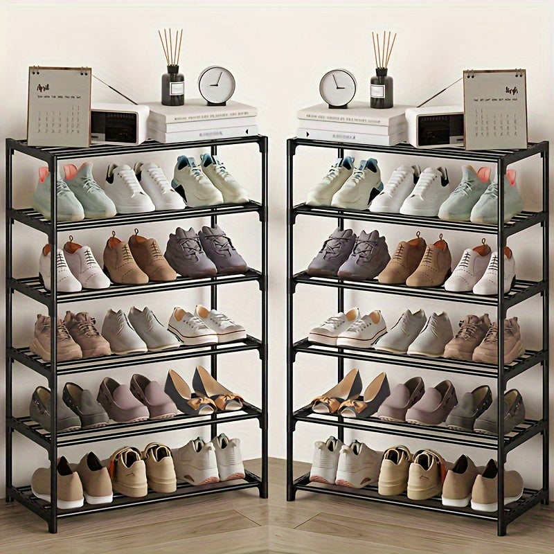 1-piece Easy to Assemble Multi-Tier Shoe Rack for Durable and Efficient Shoe Storage in Entryway, Hallway, Bedroom, Living Room, Home, or Dorm - Available in 2-8 Layers