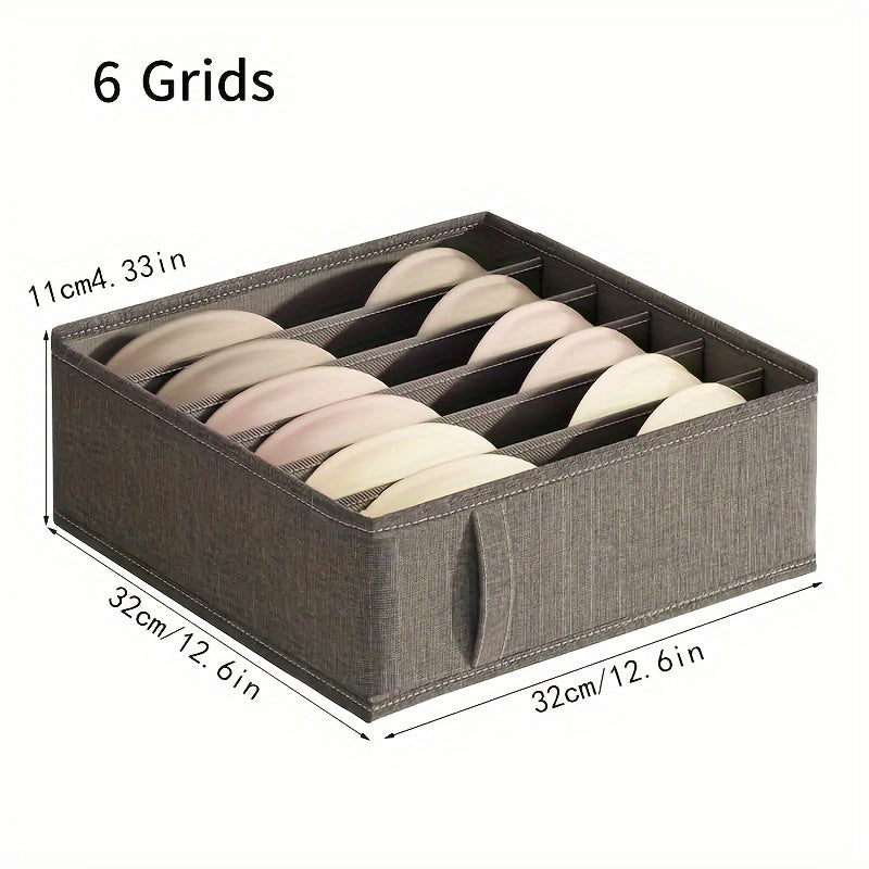 Fabric Underwear & Socks Organizer - 3-in-1 Lightweight Drawer Storage Box for Home, Bedroom, Dorm