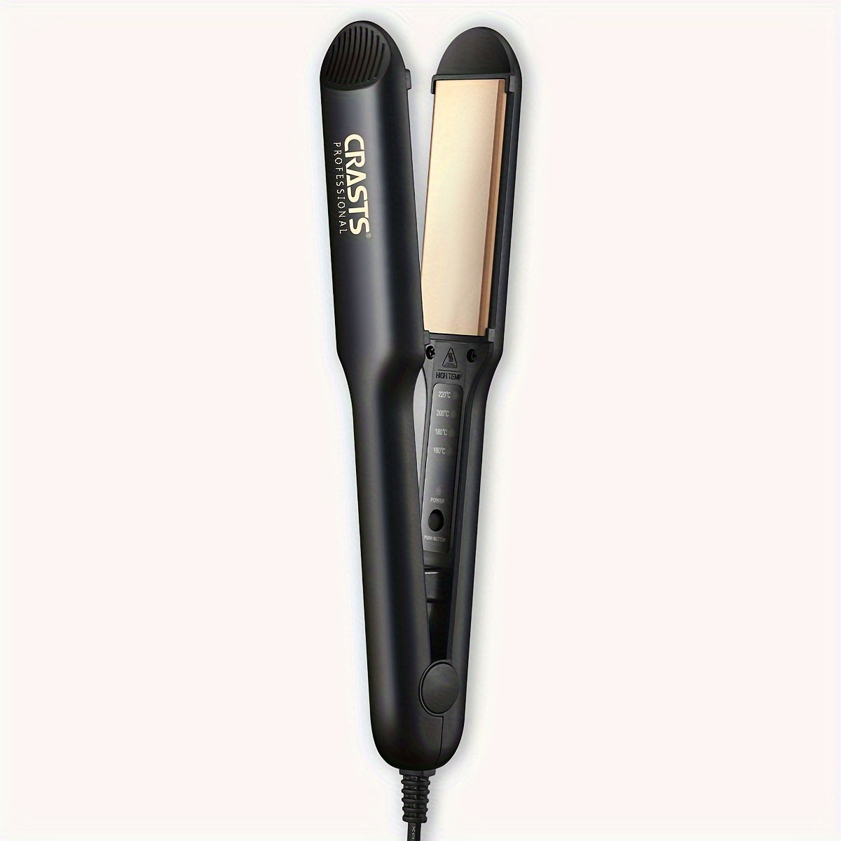 CRASTS Ceramic Hair Straightener and Curler for both straight and curly hair with 220V Type C Plug, 44W Plug Powered, No Battery Required.