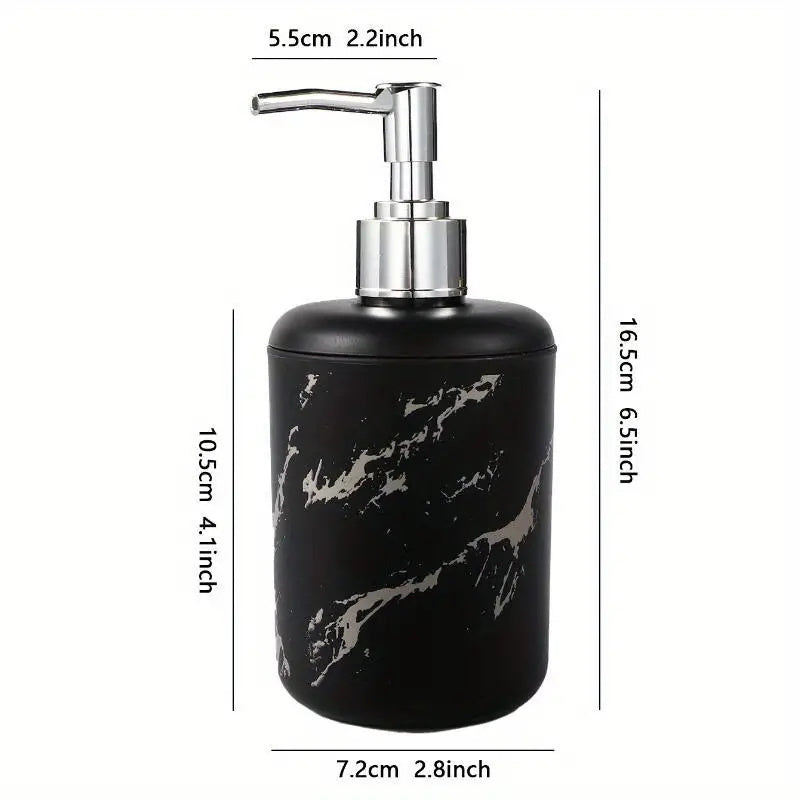 1/2 Marble Textured Soap Dispenser - Easy to Use, Slip-Resistant, and Reusable for Various Uses in Bathroom and Kitchen.