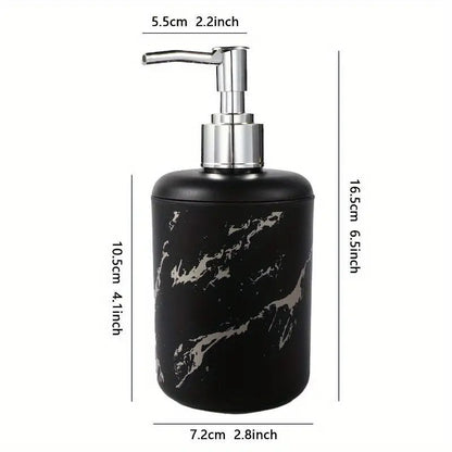 1/2 Marble Textured Soap Dispenser - Easy to Use, Slip-Resistant, and Reusable for Various Uses in Bathroom and Kitchen.