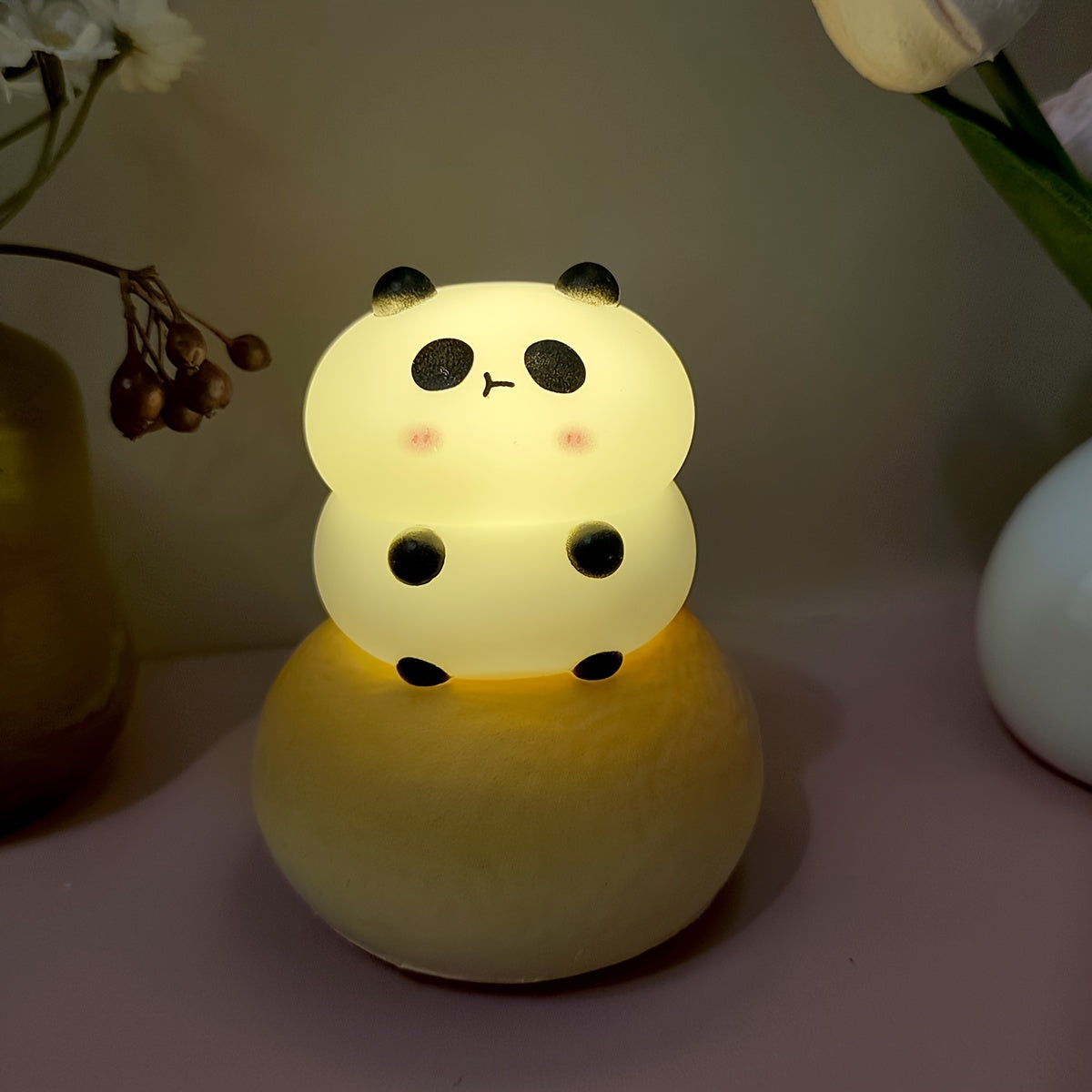 Freestanding Panda LED Nightlight with Toggle Control, Battery Powered, Ideal Gift for Loved Ones