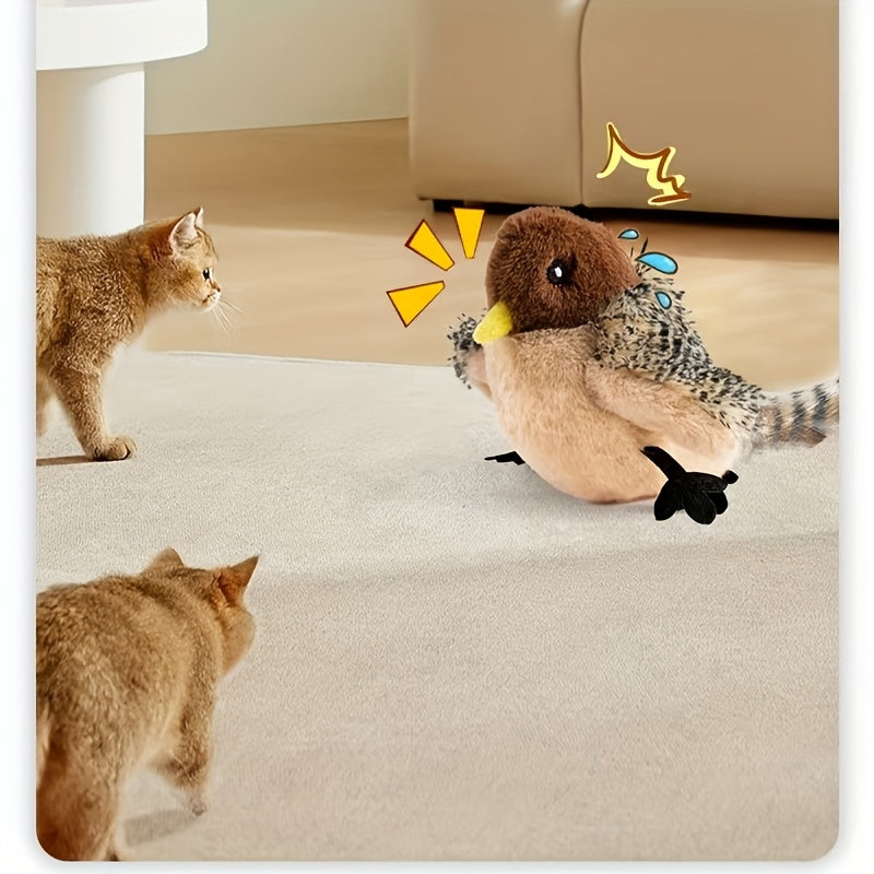 Upgraded USB charging fan with artificial feather wings for cats and dogs