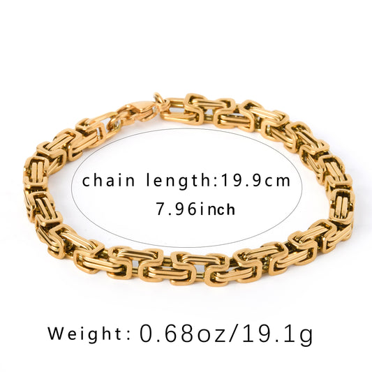 Adjustable Hand Jewelry Decor for Women & Girls - Bracelet made of 18K Gold Plated Copper Chain