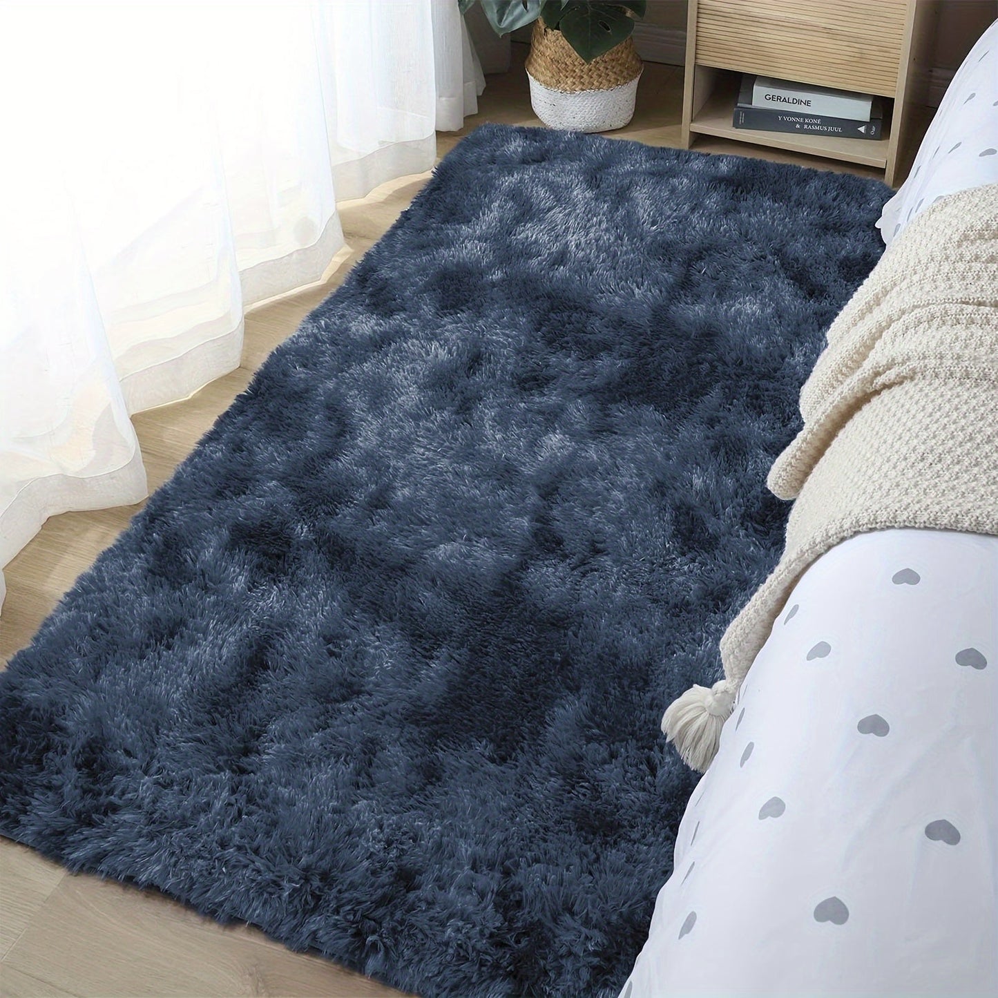 Luxurious Shag Area Rug for Home Decor - Modern Rectangle Plush Fuzzy Carpet, Machine Washable, Non-Slip, Non-Shedding - Perfect for Living Room, Bedroom, and More