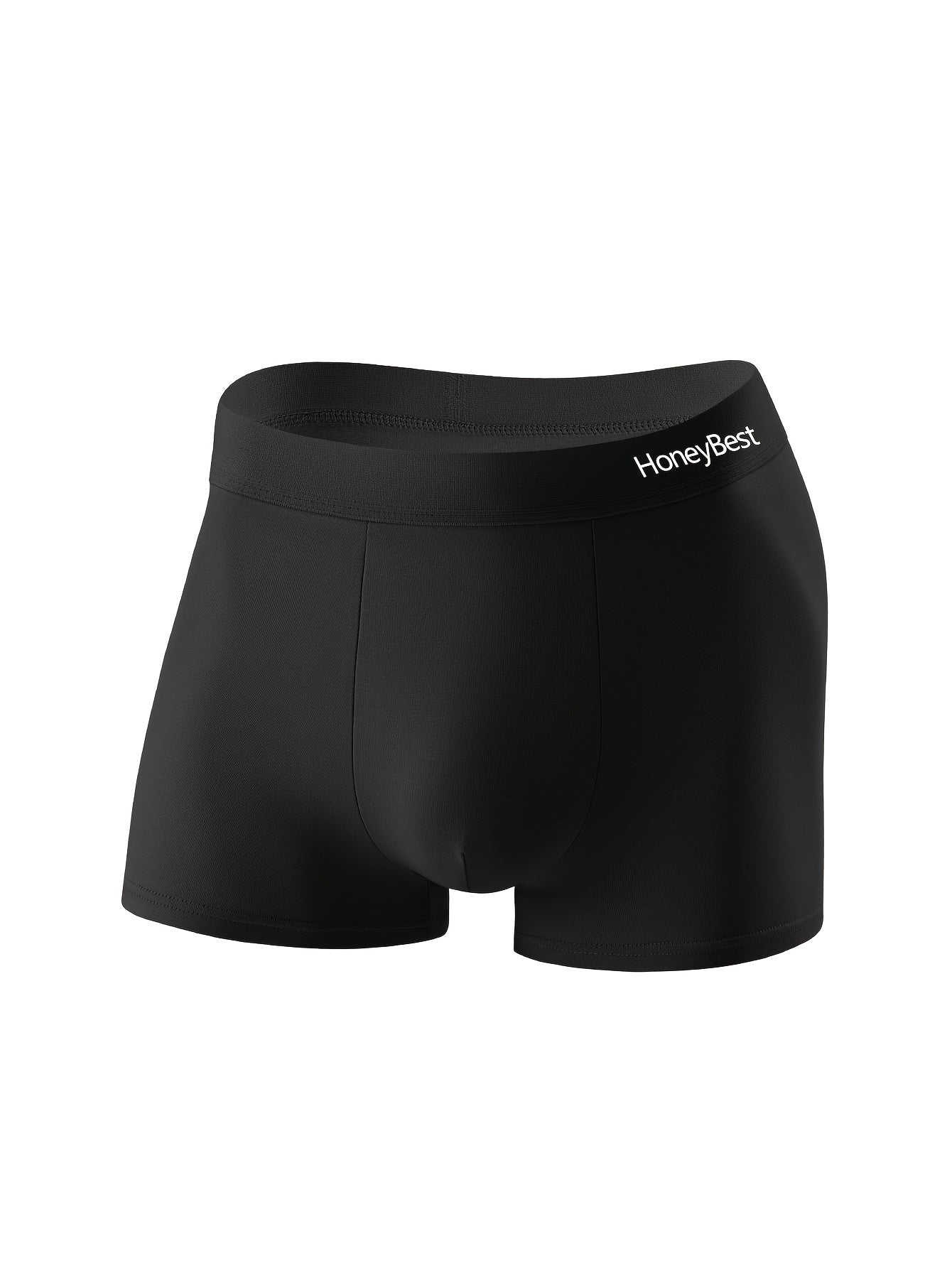 4 men's boxer briefs - breathable, soft, stretchy, and comfortable solid color underwear