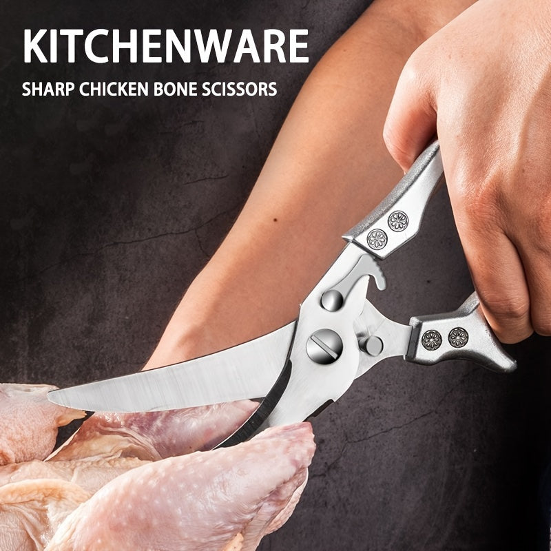 Powerful and versatile, the Home Kitchen Multi-functional Chicken Bone Scissors are strong, durable, and designed for cutting through tough chicken bones with ease. The powerful shear has a strong rebound for efficient cutting, making it perfect for