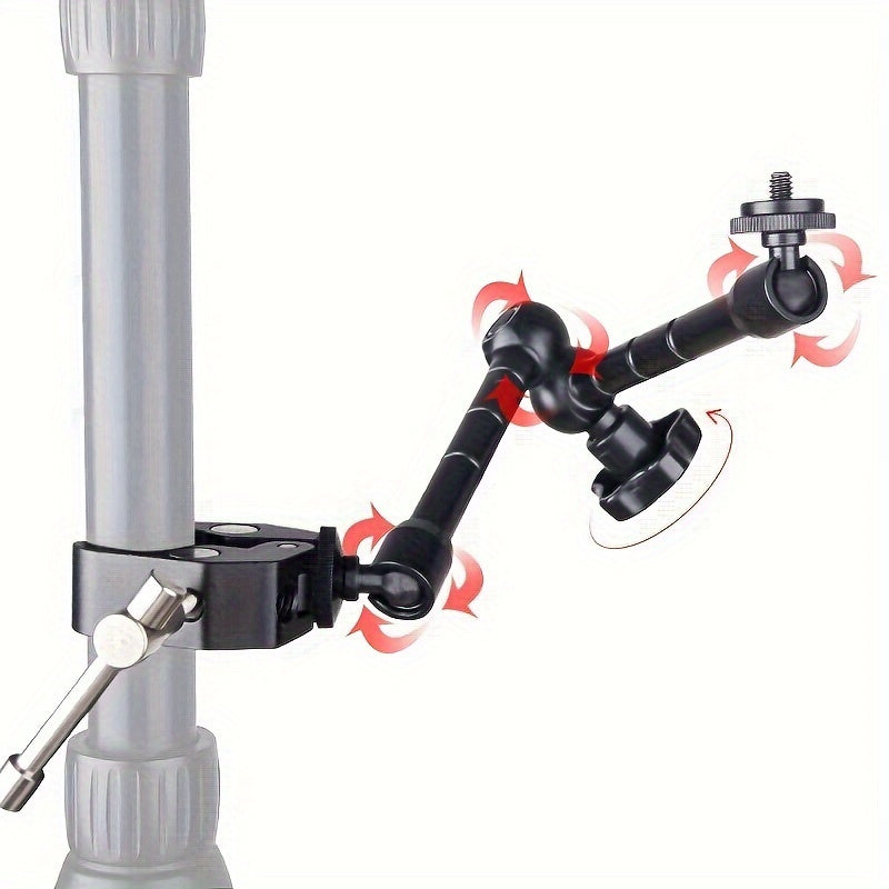 27.94 cm Articulating Magic Arm with Super Clamp for attaching DSLR camera to LCD monitor or LED video light.