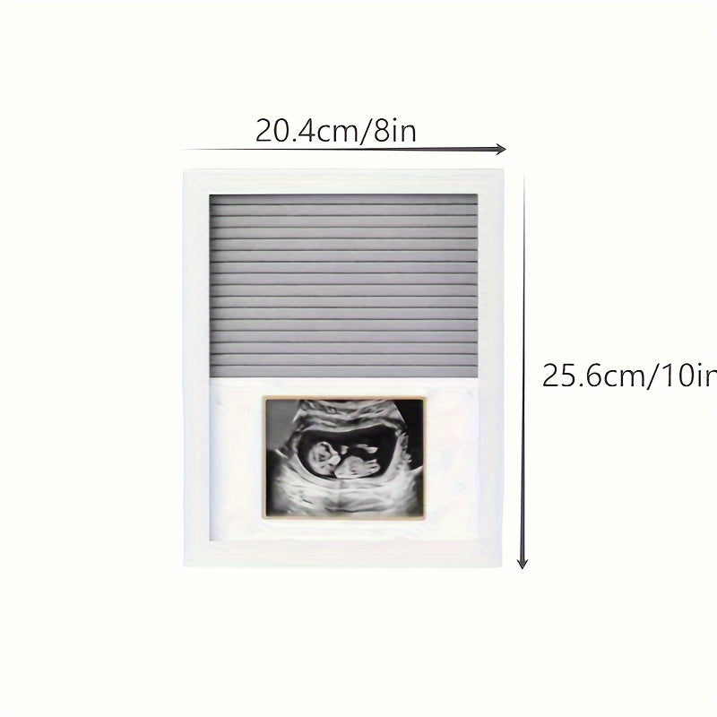 Adorable Wooden Photo Frame for Kids - Showcase your child's First Ultrasound and Special Memories, Ideal for Nursery Decoration