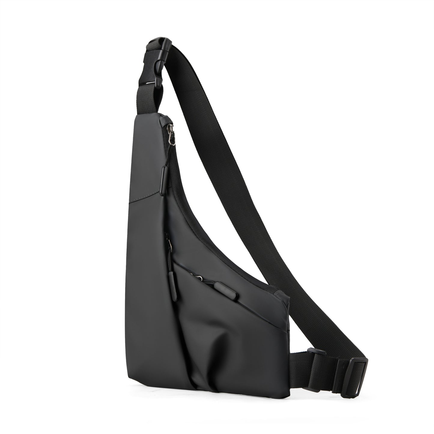 Stylish waterproof men's chest bag with versatile functionality.