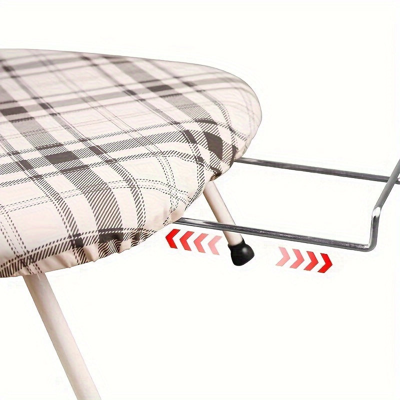 Compact Folding Ironing Board Stand with Stainless Steel Frame and Plastic Cover, Space-Saving Tabletop Design, Ideal for Home Use, Perfect for Collar and Cuff Ironing.