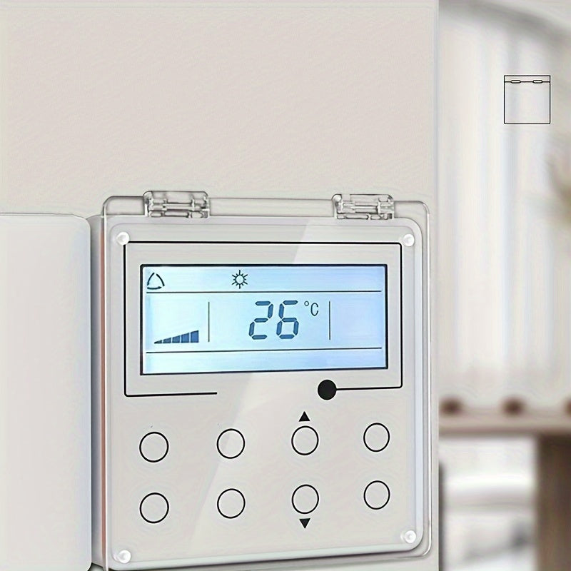 Cover to Protect Switch from Youngsters: Waterproof, Touch-Sensitive Central Air Conditioning Panel Thermostat and Bathroom Fan with Light-Shielding Features