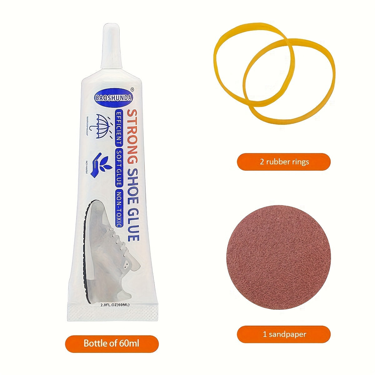 60ml Strong Shoe Glue: Effective for Repairing Shoes including Plastic Materials.