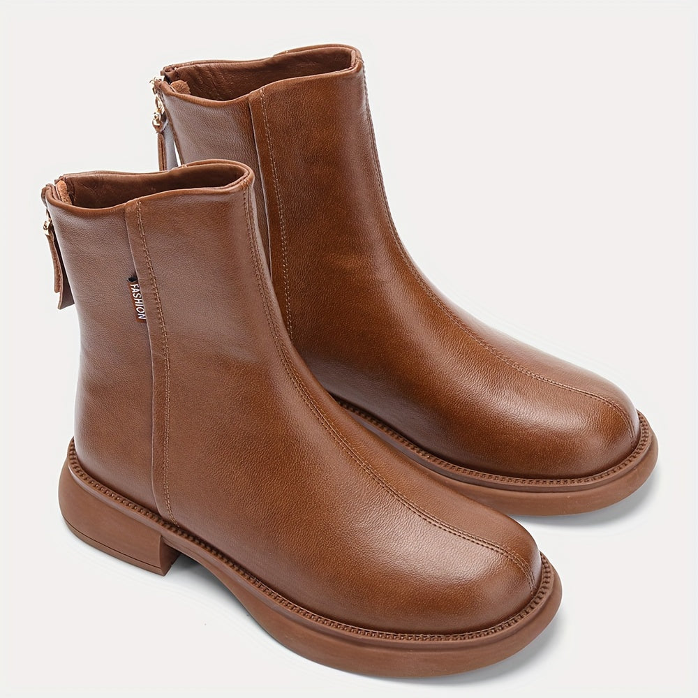 3429 New Autumn and Winter Women's Single Boots with Thick Sole, Straight Cylindrical Design