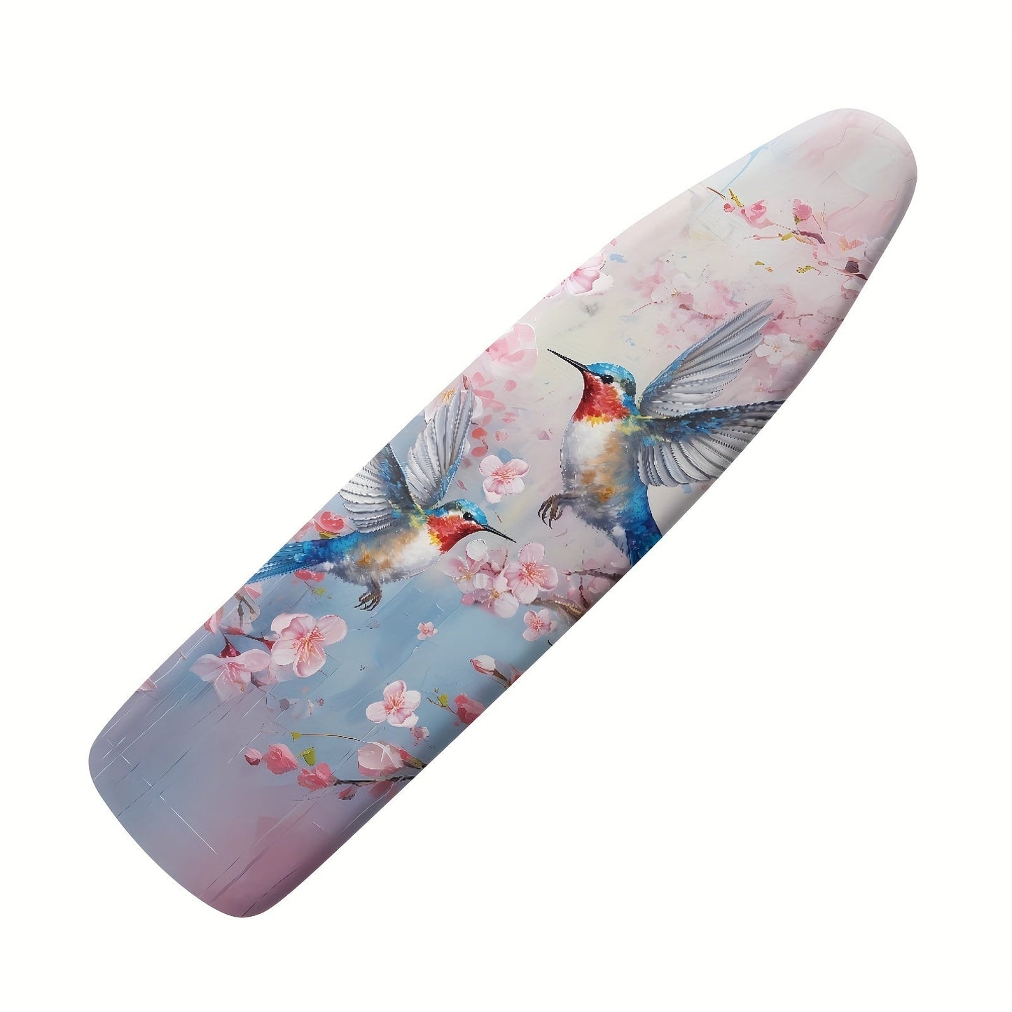 Ironing can be a breeze with the Rshubino Ironing Board Cover featuring a charming Hummingbird Floral Design. This cover comes with an Elastic Edge for a snug fit, is Non-Stick and Stain Resistant for easy cleaning, and is designed to fit Standard Size