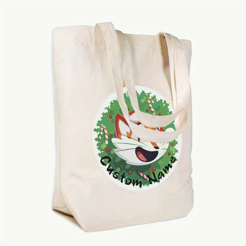 Customize your own ICEBANNER Canvas Tote Bag featuring a festive Santa Claus and Reindeer design! This versatile, reusable shoulder carryall is perfect for shopping, beach trips, and business use. It also makes a thoughtful and personalized promotional