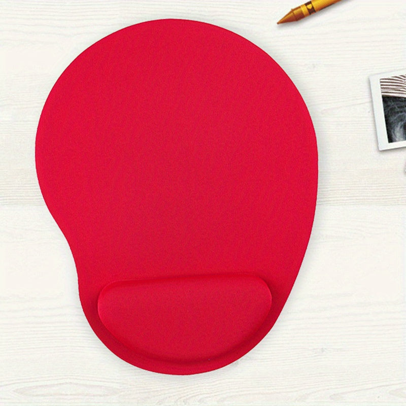 Ergonomic EVA wrist cushion with memory foam mouse pad for comfortable desk support in office or computer use.