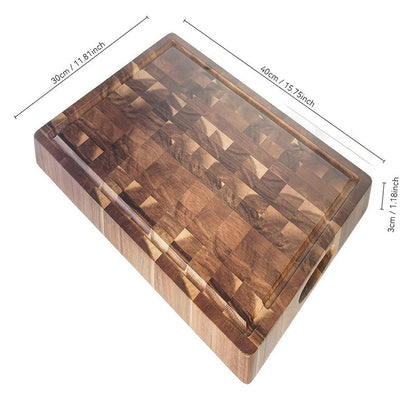 This Acacia Wood Cutting Board is Dual-Sided and Designed for Use with a Sink - Ideal for all Kitchen and Dining Needs, Especially during Holidays - Crafted from Food-Safe Solid Wood, Suitable for Chopping - Great for Christmas and Thanksgiving feasts