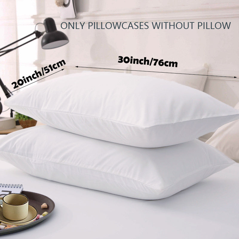 This set includes 2 soft sanded pillowcases made of 100% polyester. These non-wrinkle pillowcases are easy to care for and fade-resistant. They are crafted from lightweight 90g woven fabric that is machine washable. Please note that pillows are not