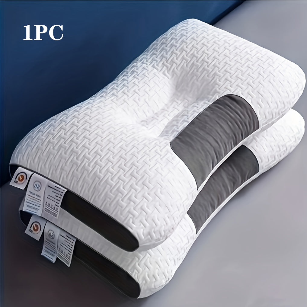 Cervical Support Pillow Designed for Deep Sleep - Perfect for Side & Back Sleepers, Compatible with Home Massage, Made of Soft Polyester, Easy to Clean in the Washing Machine