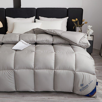 Hilton Style Quilt - Soft and Fluffy Bedding for All-Season Comfort, Polyester Filling with Bedroom Décor.