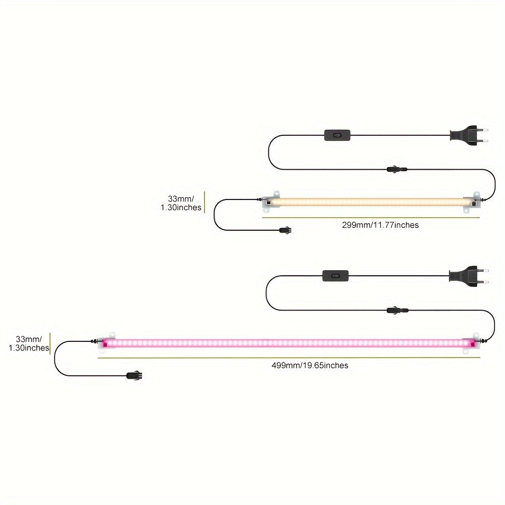 220V Full Spectrum LED Grow Lights with 12heads, suitable for indoor hydroponic cultivation. Suitable for a variety of plants, including fruits, herbs, and succulents.EU Plug, 50cm long