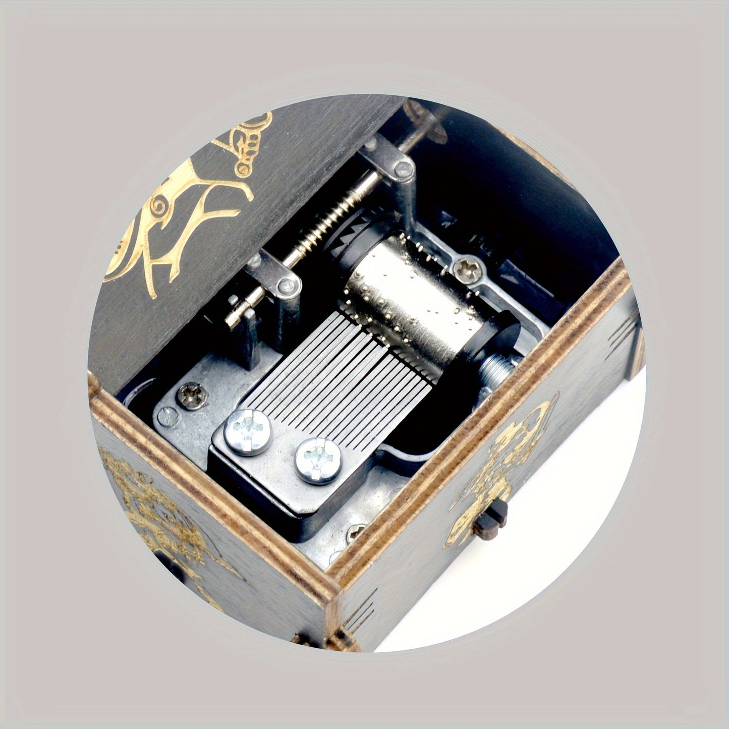 Wooden music box - great for birthdays, Halloween, and Christmas. Perfect gift for parents, friends, and kids.