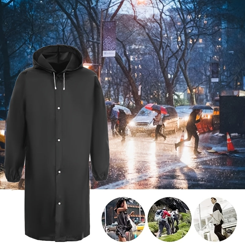 Waterproof hooded raincoat ideal for outdoor activities