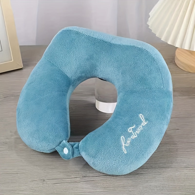 Neck pillow for adults designed for napping, sleep, and car use, featuring a U-shaped headrest for added comfort - perfect for students too.